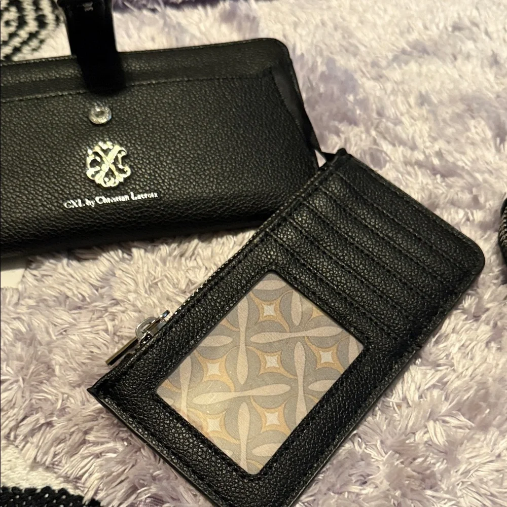 LChristian Lacroix Black camera Bag and Wallet Set NWT - Picture 3 of 11